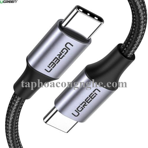 Ugreen 50149 0.5M Type C 2.0 Cáp sạc và truyền dữ liệu từ máy tính ra điện thoại màu xám đen US261 30050149